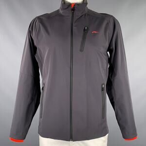 KJUS Size XL Charcoal Grey Nylon Spandex Zip Up Jacket
